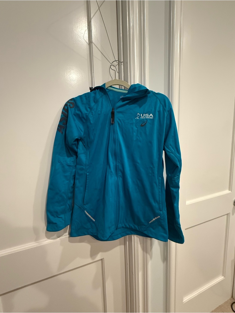 Asics Teal/Mint Performance Jacket USA field hockey